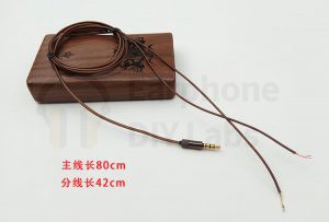 Silver Plated OFC Earphone Cable with 3.5mm plug and MIC